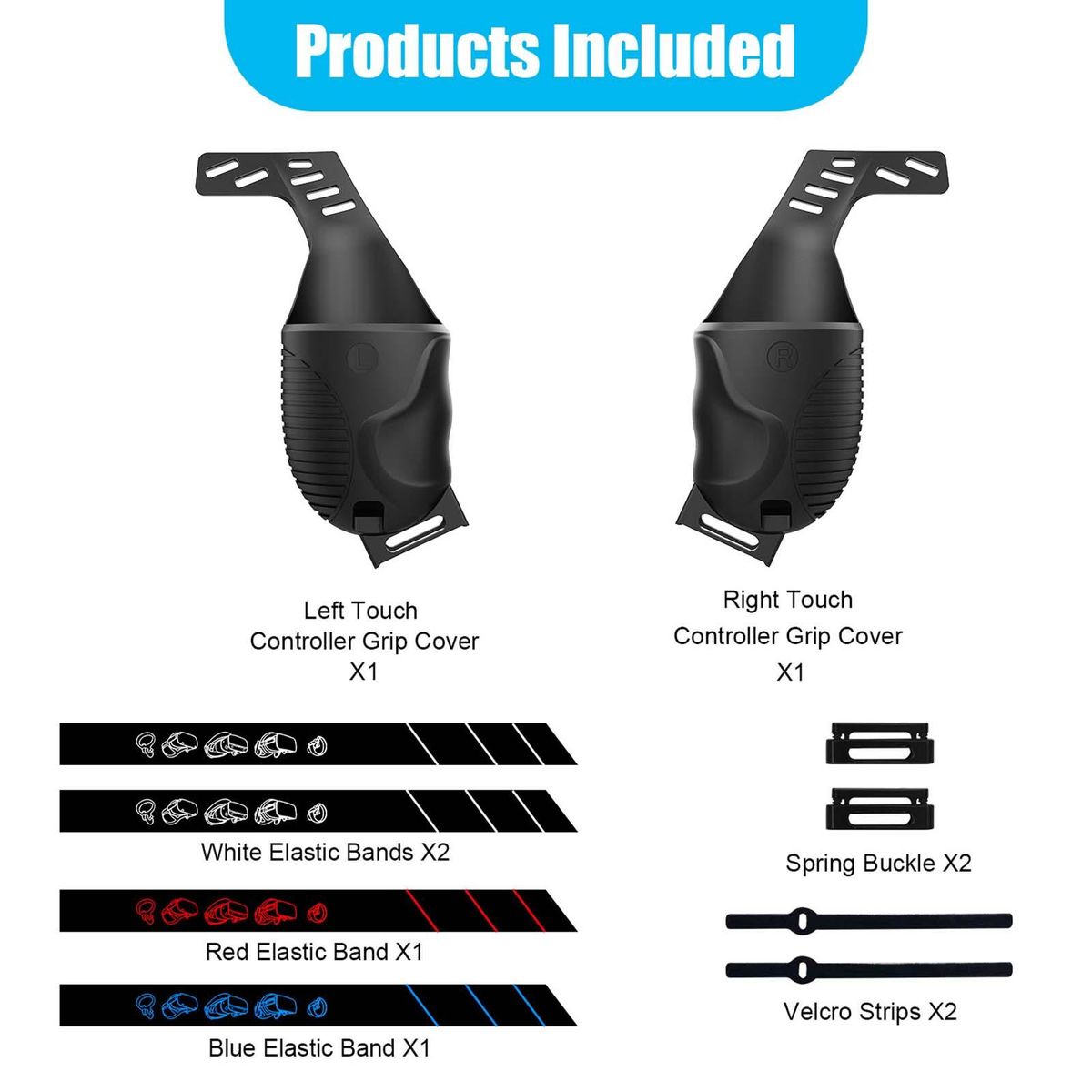 Touch Controller Grip Cover, Adjustable Hand Strap,