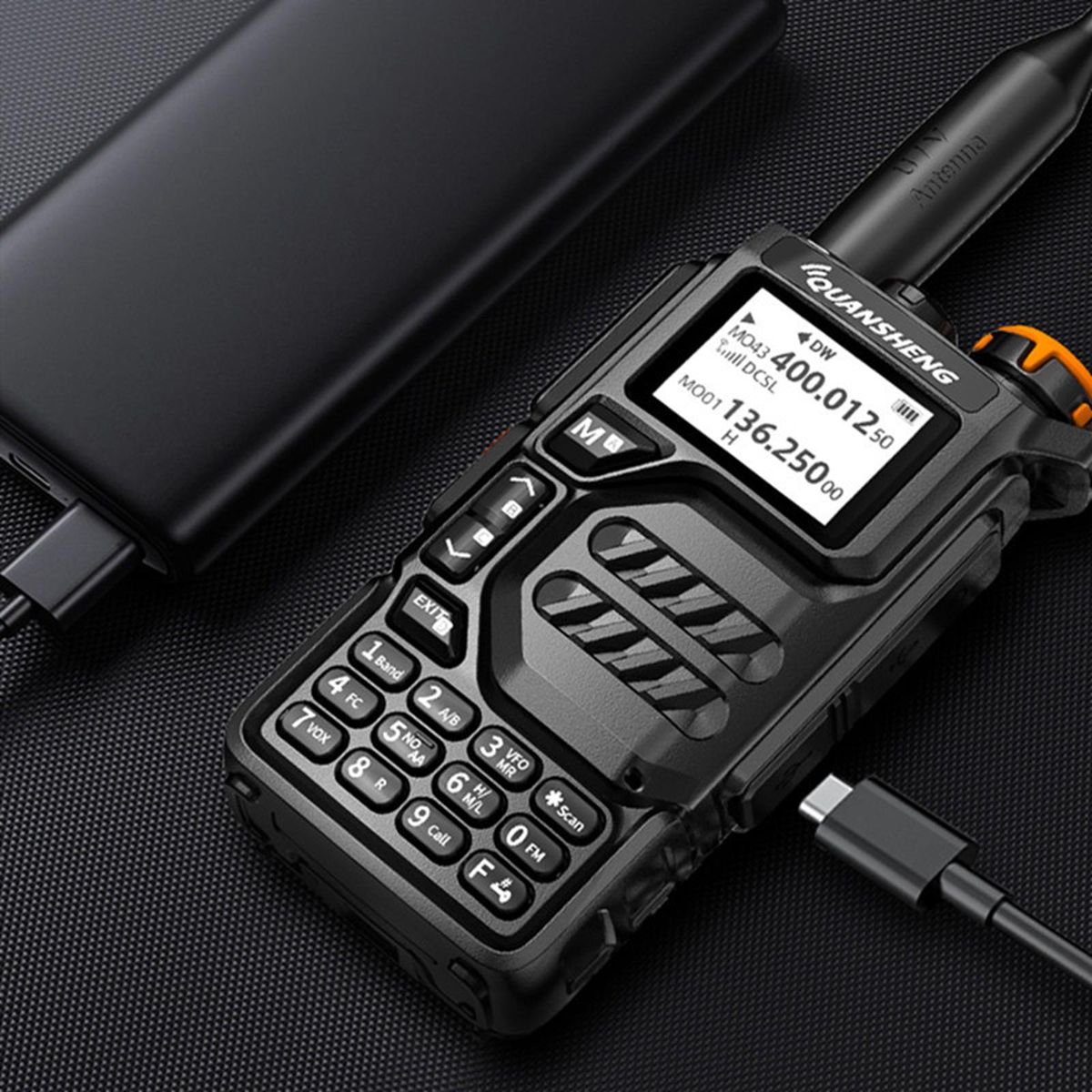 Digital Dual Band VHF  Radio LED Flashlight