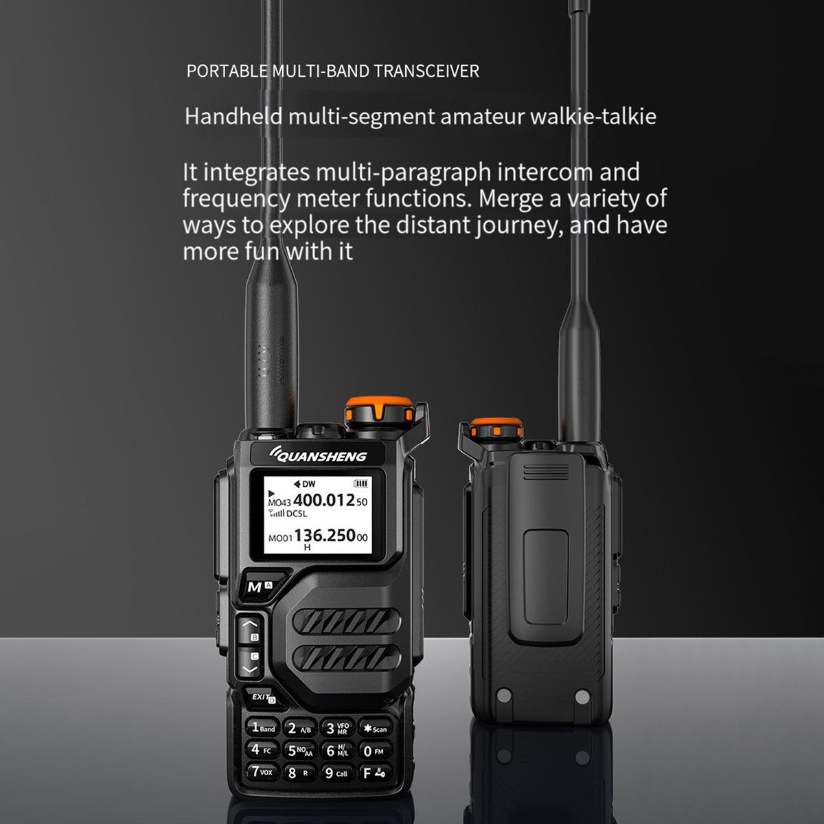 Digital Dual Band VHF  Radio LED Flashlight