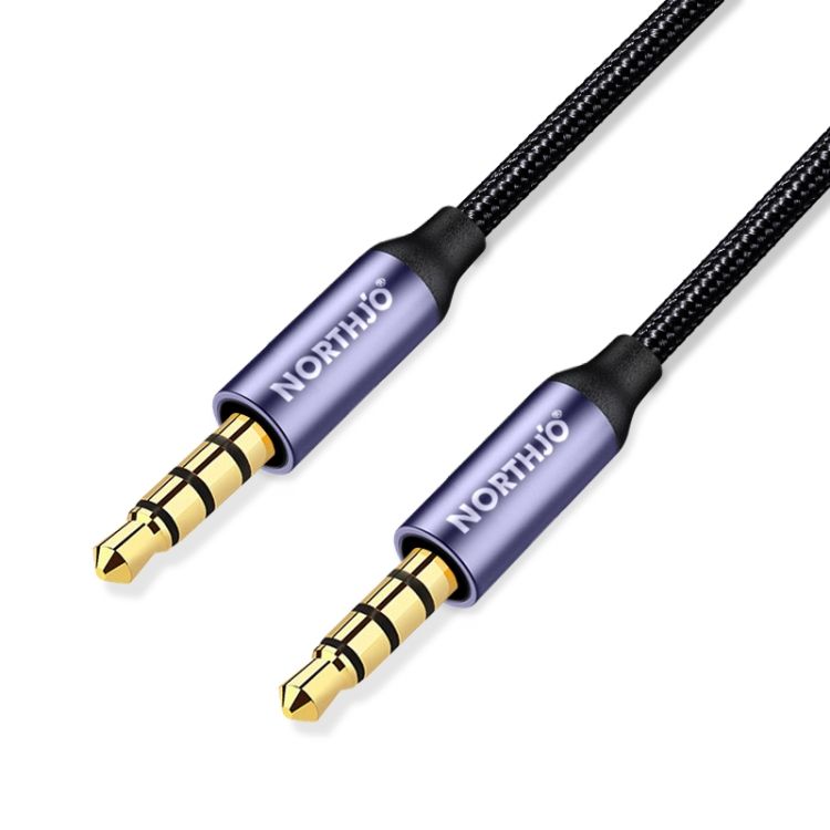 NORTHJO 4 Pole 3.5mm Male To Male Audio Aux Cable 3m