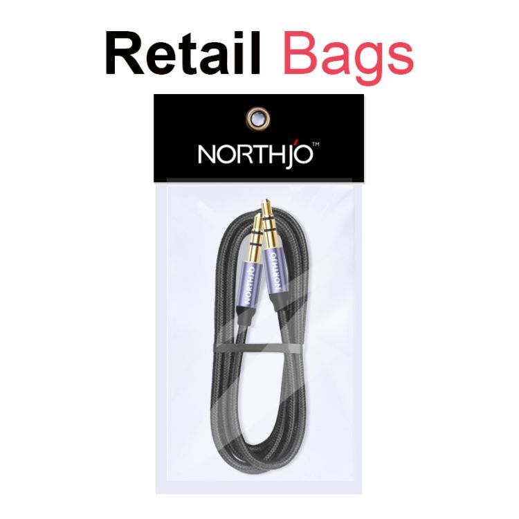 NORTHJO 4 Pole 3.5mm Male To Male Audio Aux Cable 3m