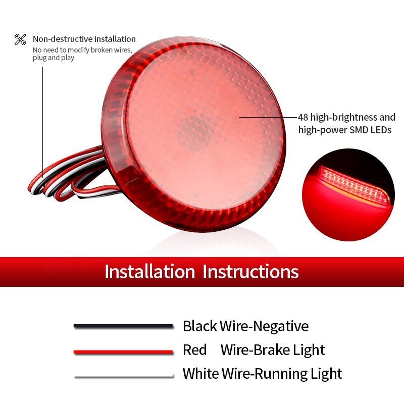 2 Pcs LED Rearper Reflector Lights For Toyota Corolla 2008-2010 For Nissan Qashqai For Pathfinder