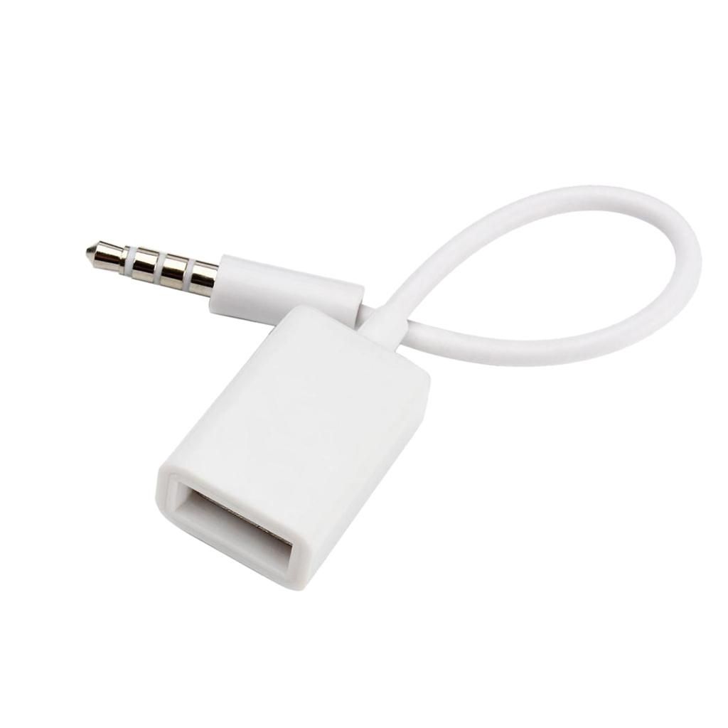 4X 3.5mm Male AUX Audio Plug Jack To USB 2.0 Female