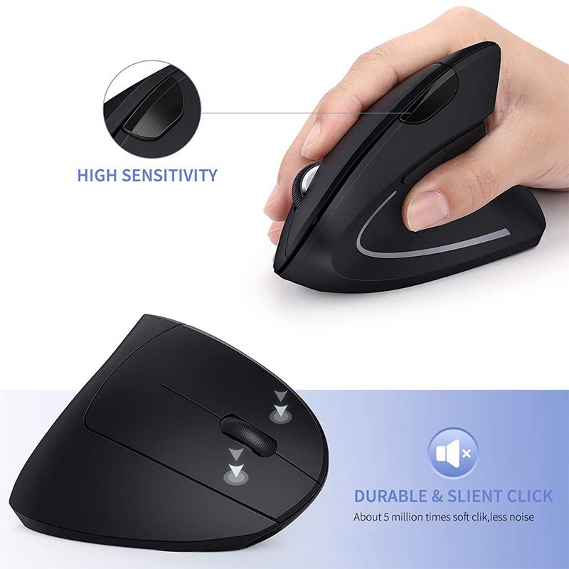 Vertical Wireless Mouse 2.4GHz Gaming Computer