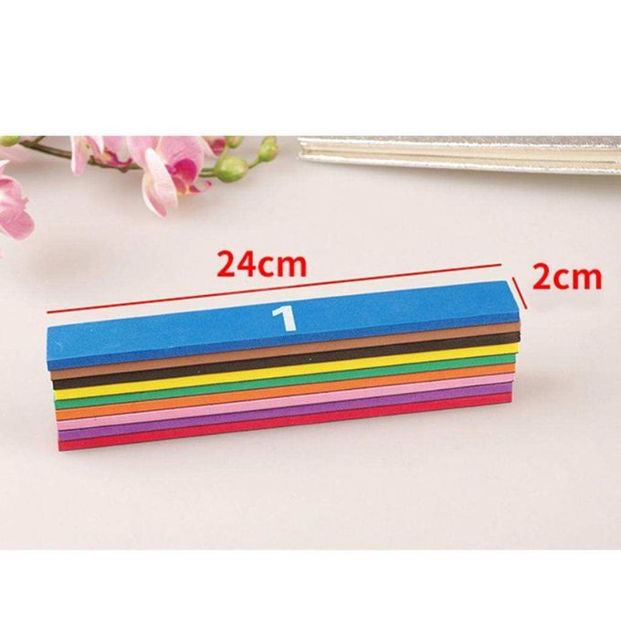 83x Foam Magnetic Fraction Strips Tiles - Equivalency Fraction Wall