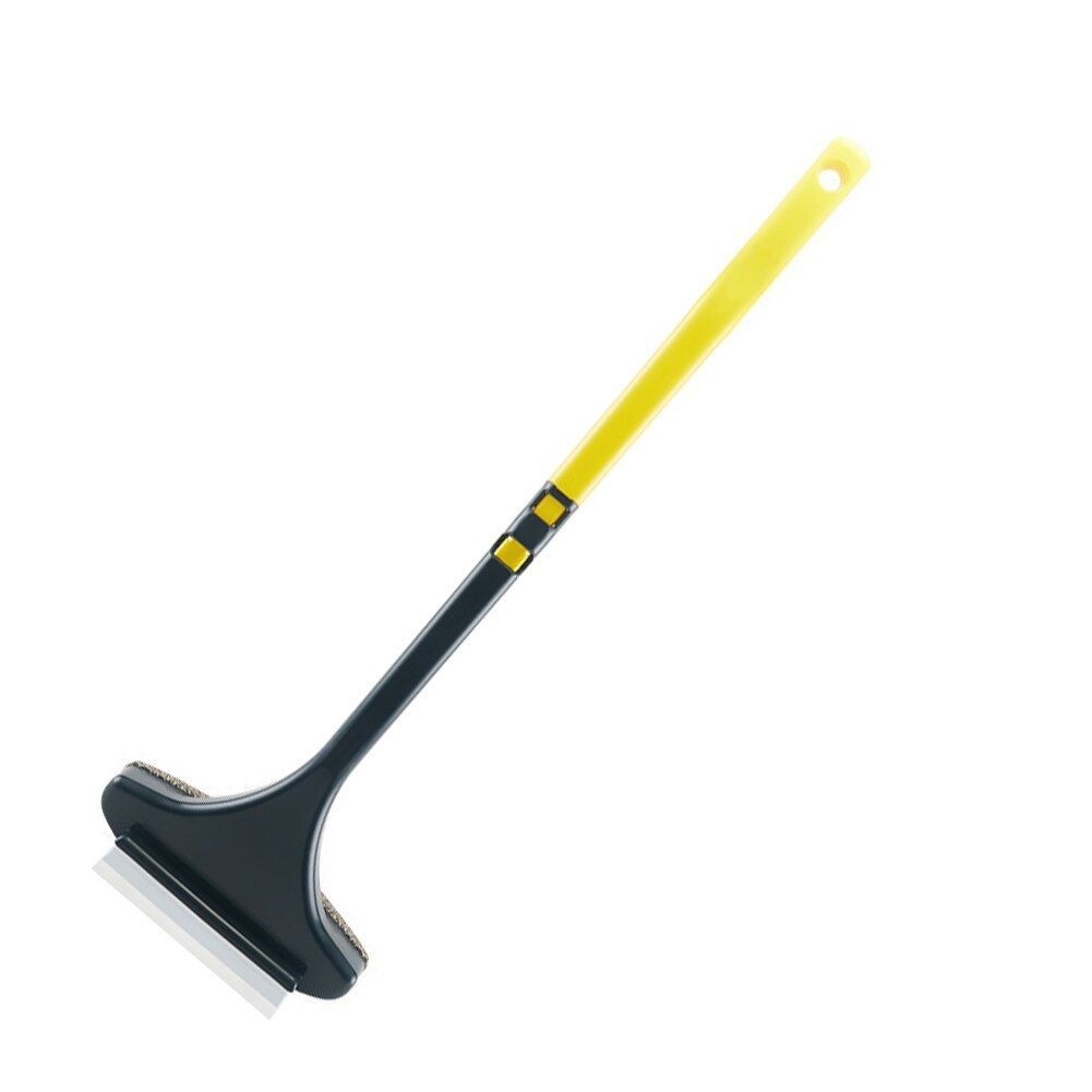 Mesh Screen Brush Detachable Double Side Window Cleaner Ser Cleaning Brush With Long Handle Cleaning Tool Equipment-YELLOW