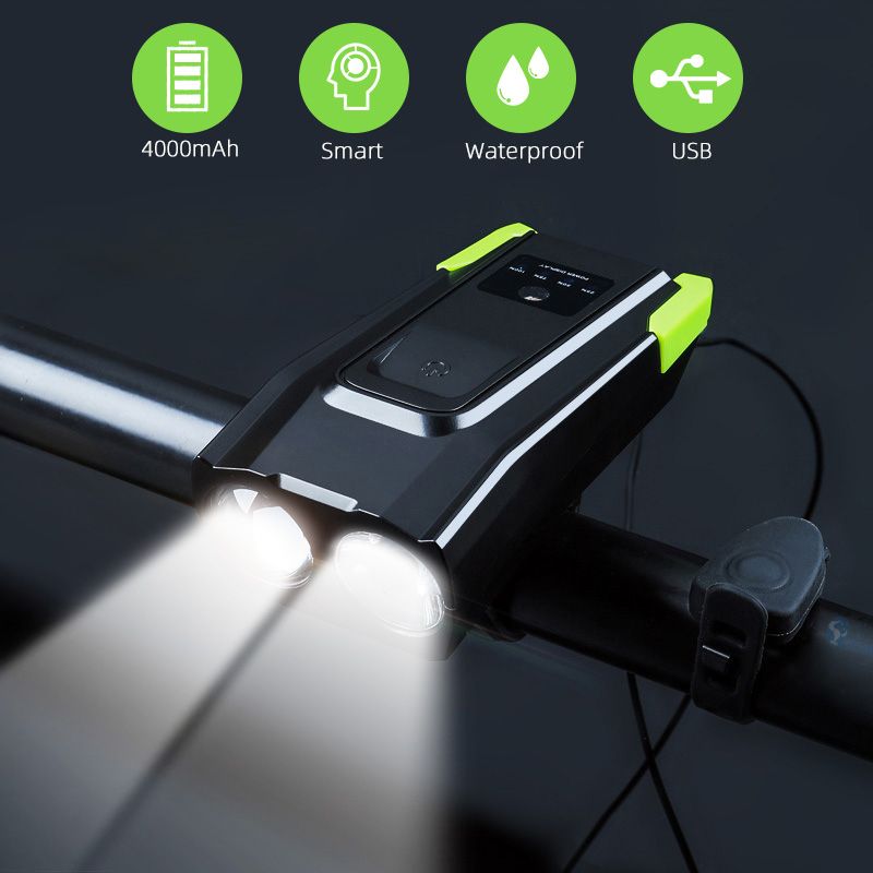 Bicycle Bell With Light 2000mah 4000mah Rechargeable 800