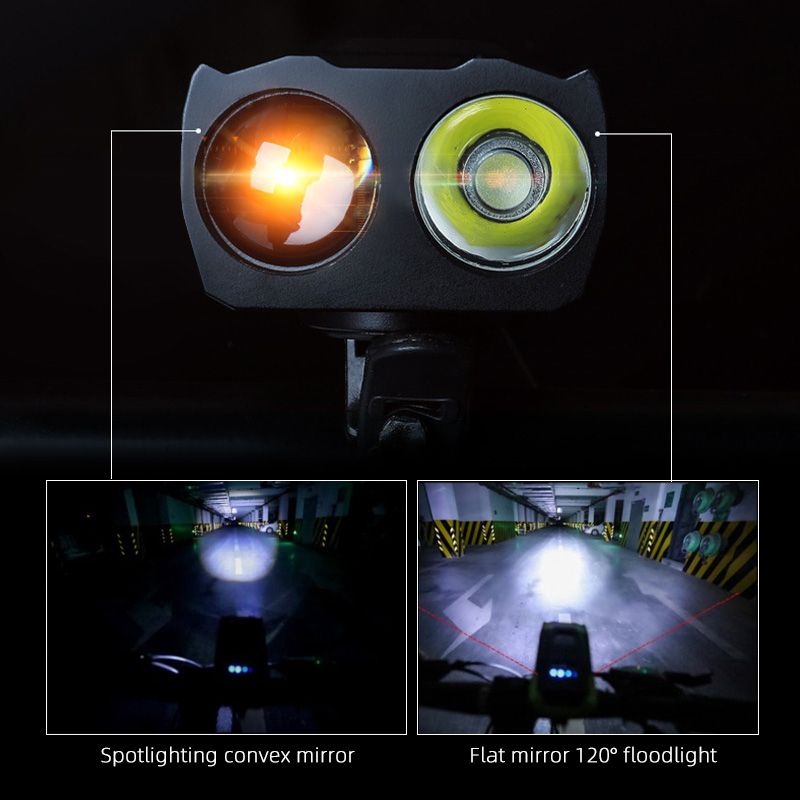 Bicycle Bell With Light 2000mah 4000mah Rechargeable 800