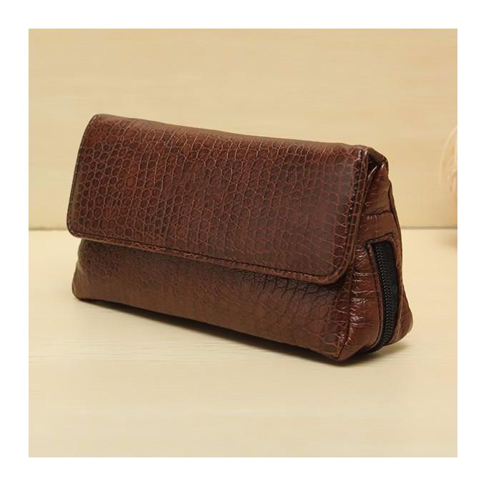 Leather Smoking Pipe Case Savinelli Bag Pouch Tamper Filter Tool Cleaner
