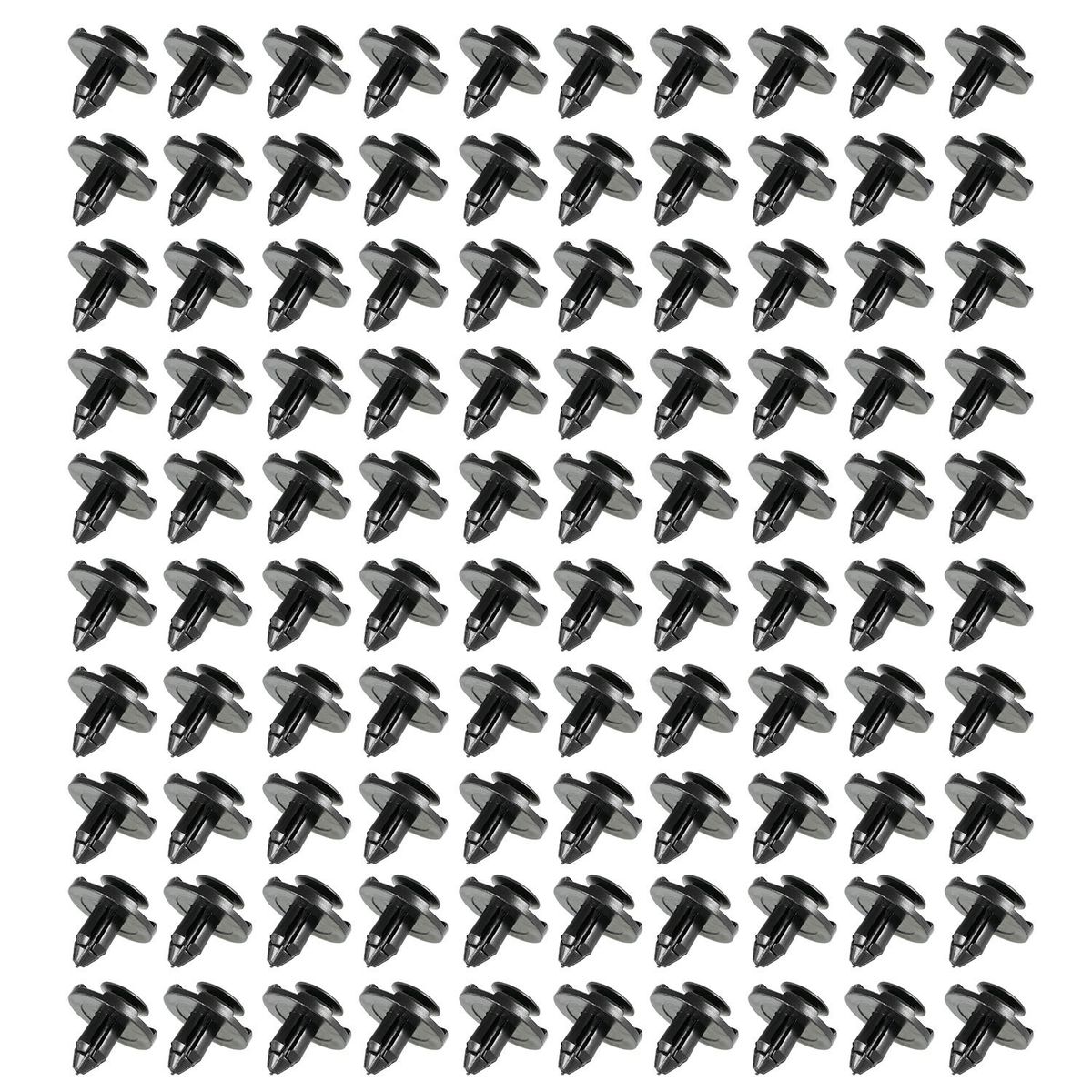 100PCS Nylon Push-Type Automotive Clips Rivet Retainer