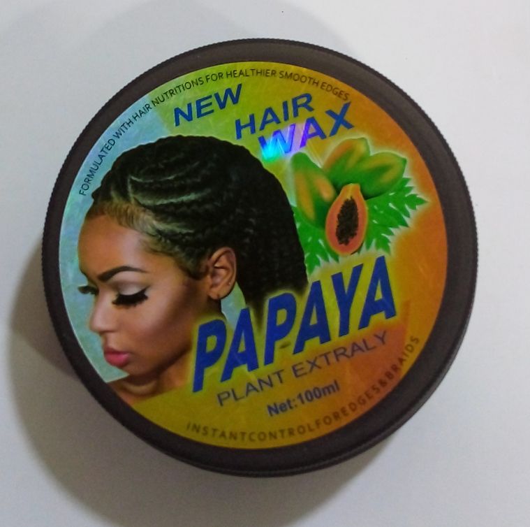 PAPAYA HAIR WAX EDGE CONTROL GEL, BLACK