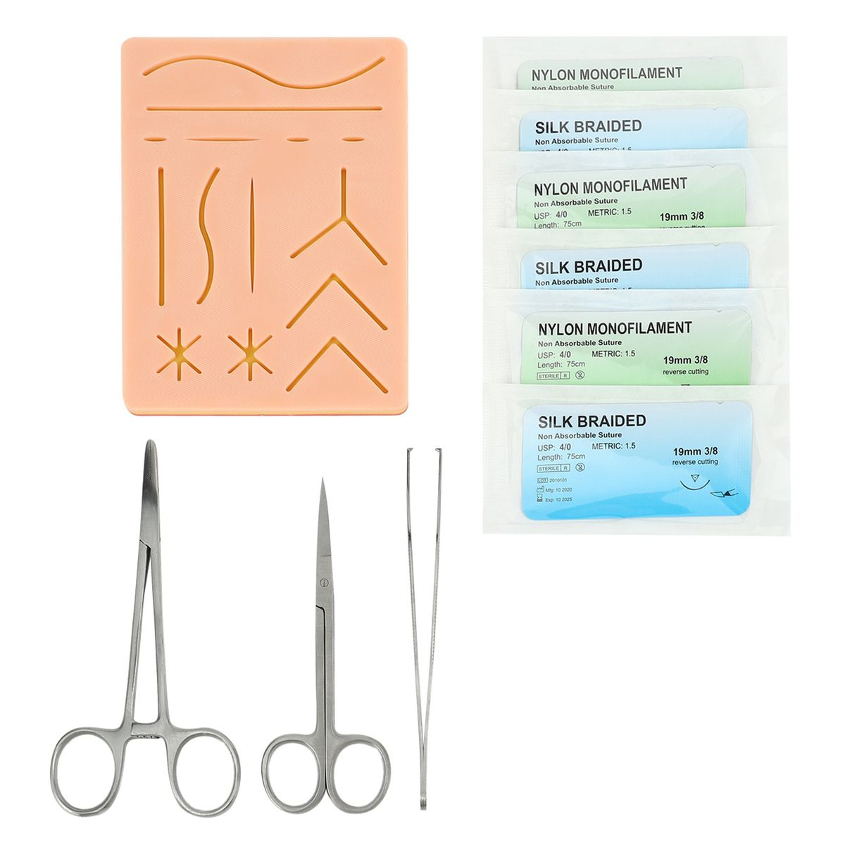 Suture Training Kit,Skin Operate Suture Practice Model