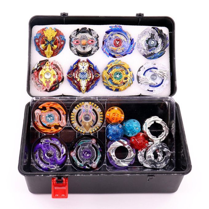 12PCS Beyblade Burst Arena Toys With 1x Handle 3x Launchers 1x Carrying Case Set