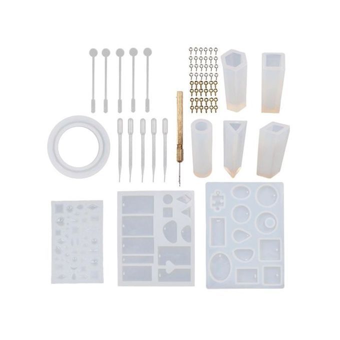 The Old Tree DIY Geometric Resin Casting Molds Silicone Craft Making Mould Jewelry Molds Kit