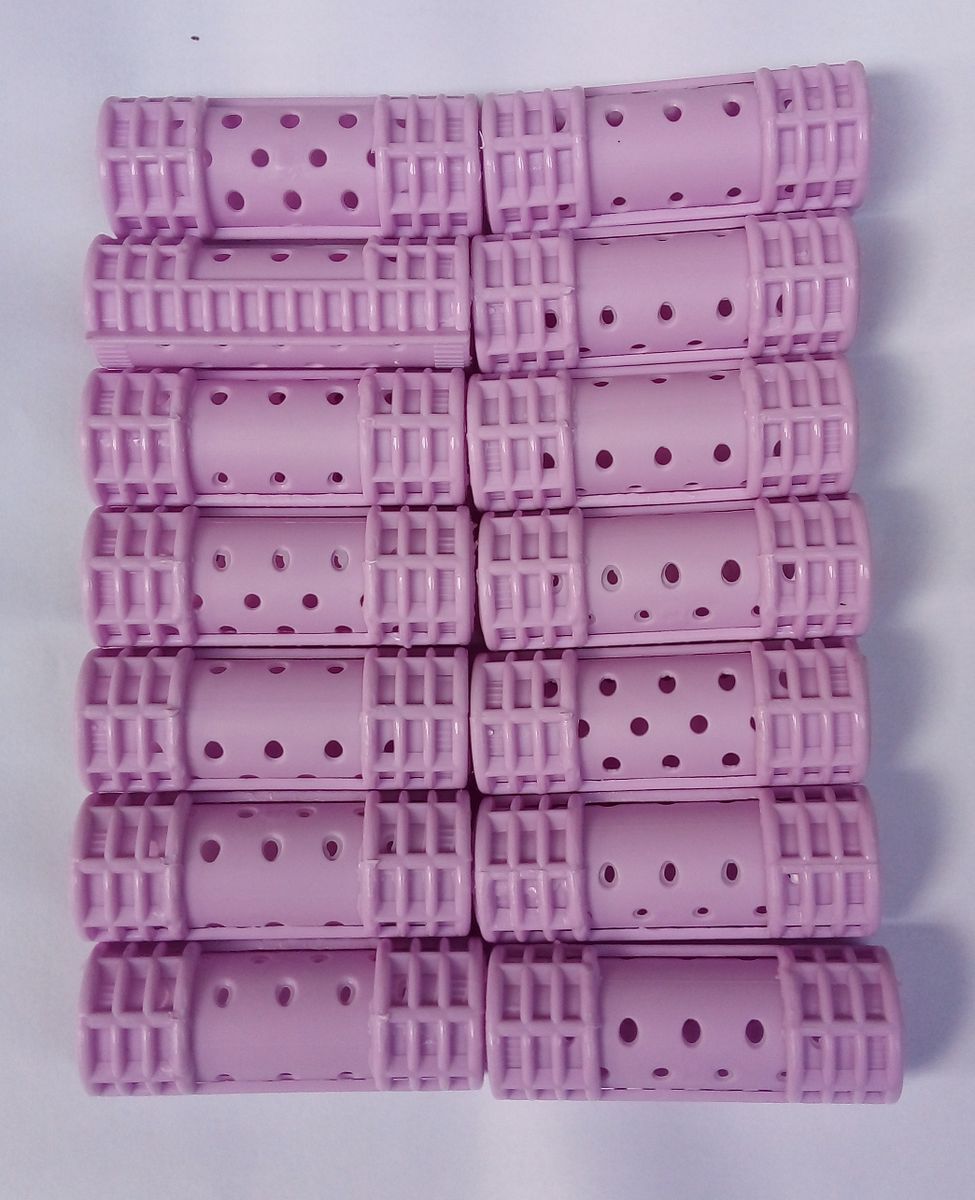 14PCS/SET PROFESSIONAL HAIR STYLING ROLLER, 7cmx2.5cm, LARGE SIZE, PURPLE COLOUR