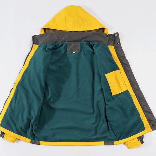 Warm Fleece Waterproof Men Zipper Hooded Outdoor Jacket