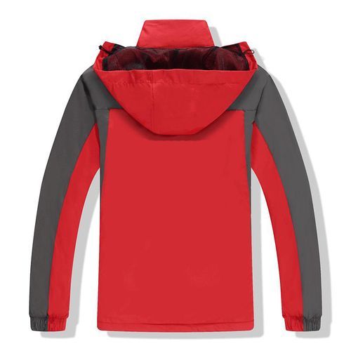 Warm Fleece Waterproof Men Zipper Hooded Outdoor Jacket