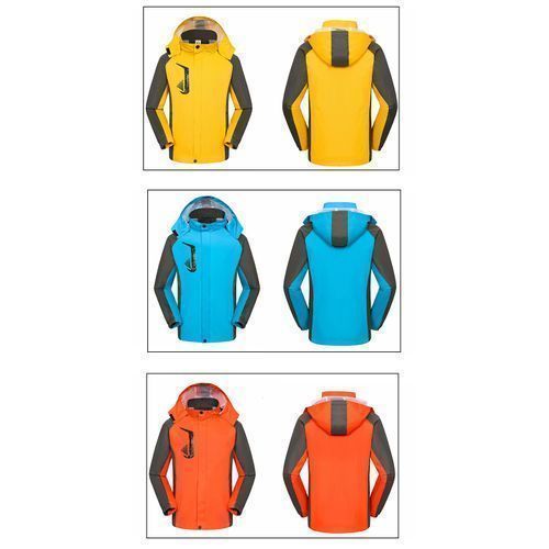 Waterproof  Men Women Zipper Hooded Unisex Outdoor Jacket