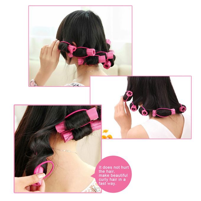 6Pcs Magic Foam Sponge Hair Curler Curly Hair Shape Hair