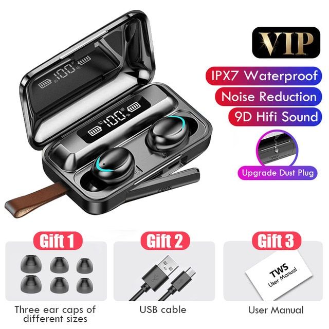 Tws F9 Wireless Headphones True Bluetooth Headphone Hi Fi Earbuds Earphone