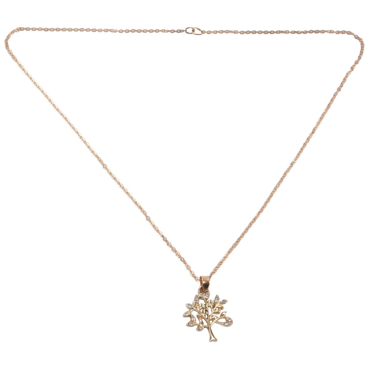 Fashion Jewelry Tree Leaves Double Pendant Necklace