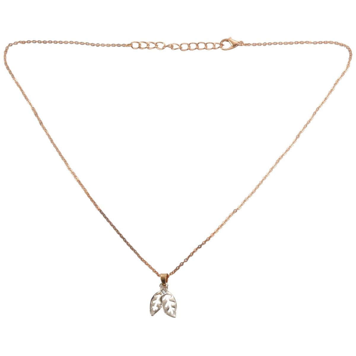 Fashion Jewelry Tree Leaves Double Pendant Necklace