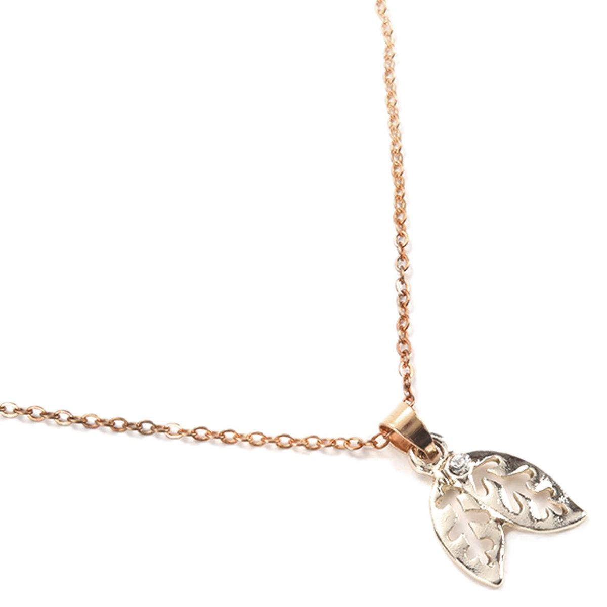 Fashion Jewelry Tree Leaves Double Pendant Necklace