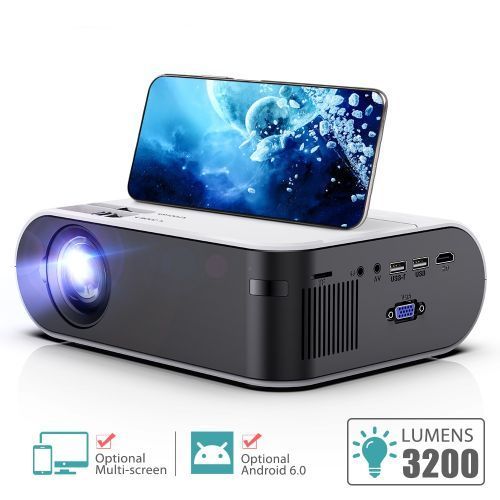 Mini Portable Projector WiFi Android 6.0 For 1080P Video Proyector 2800 Lumens Phone Smart 3D Beamer Home Cinema
