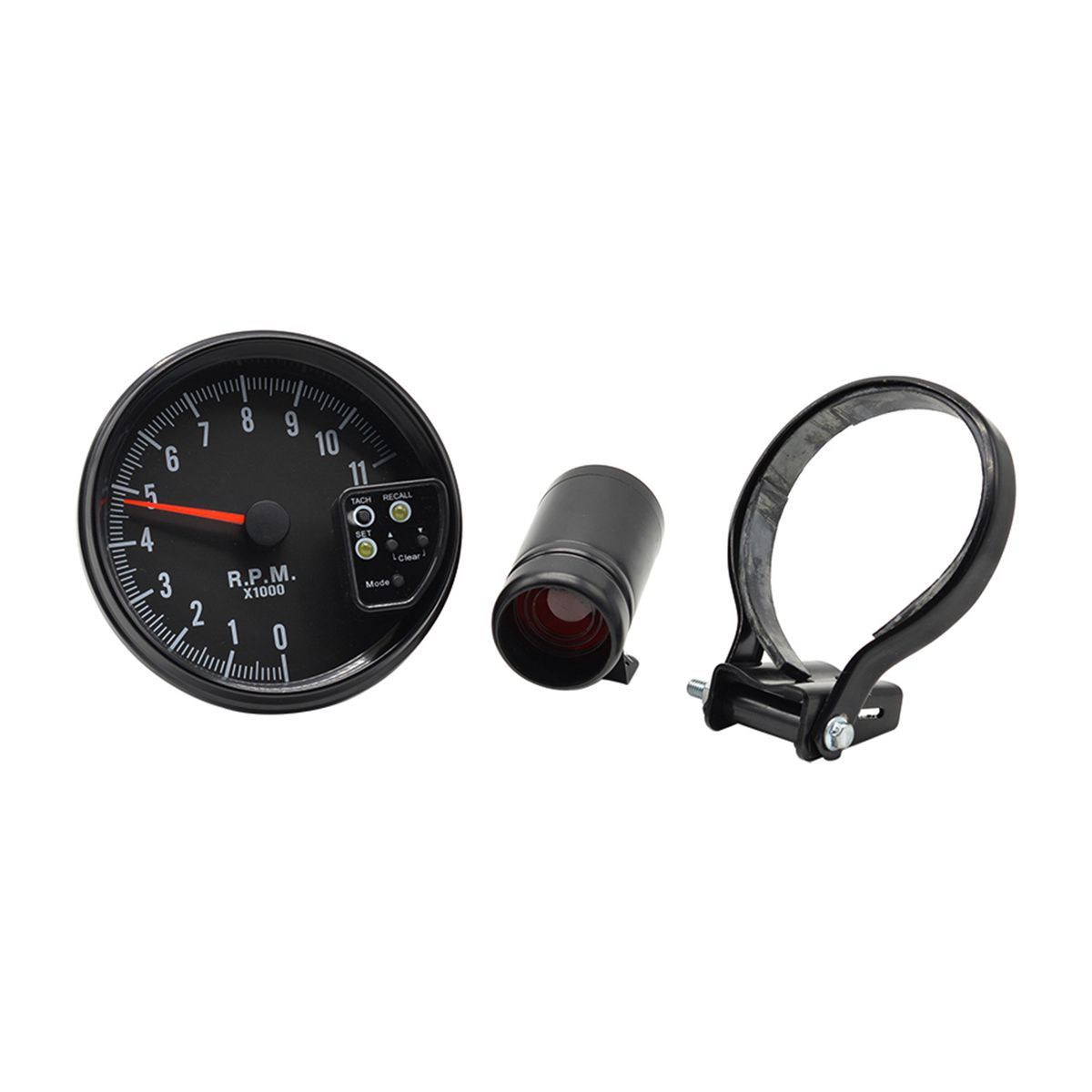 5 Inch Tachometer Gauge Carbon Fiber 7 Colors Backlight With