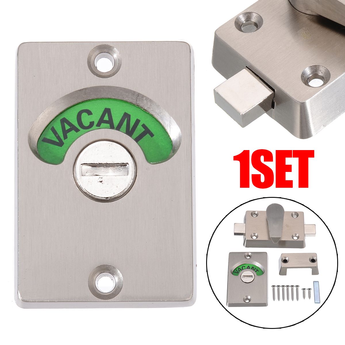 Toilet Indicator Locks Bolt Vacant Engaged Bathroom WC
