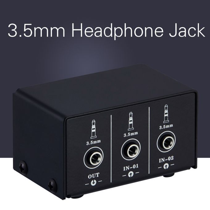 LINEPAUDIO Audio Switcher 3.5mm 2 In 1 Out / 1 In 2 Out A/B