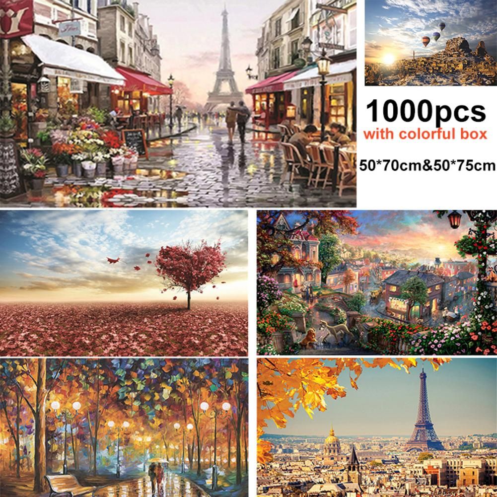 DIY 1000 Pieces Jigsaw Puzzle Wooden Assembling Picture