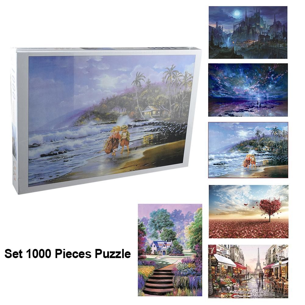 DIY 1000 Pieces Jigsaw Puzzle Wooden Assembling Picture