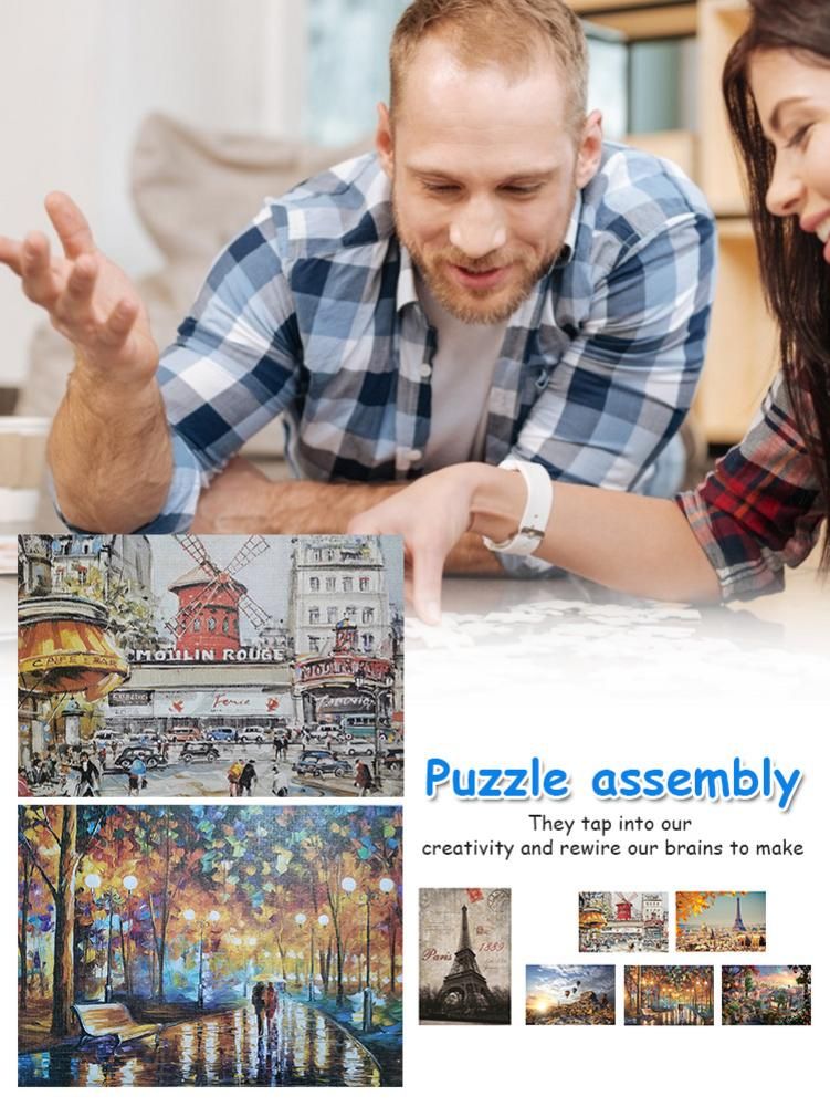 DIY 1000 Pieces Jigsaw Puzzle Wooden Assembling Picture