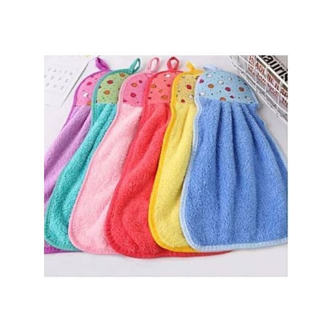 6 Pcs Colourful Microfibre Hanging Kitchen Cleaning Towels