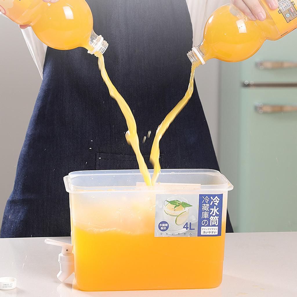 4L  Dispenser For Hot And Cold Lemonade Jar Fresh