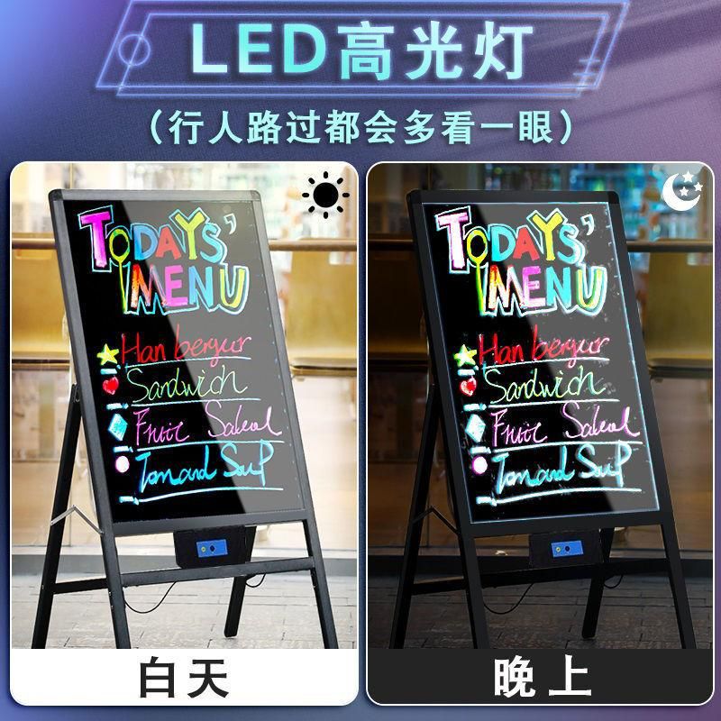 Fluorescent Screen Advertising Panel D Stall Night Market Billboard Luminous Blackboard Commercial Electronic Fluorescent Screen Words Display Version
