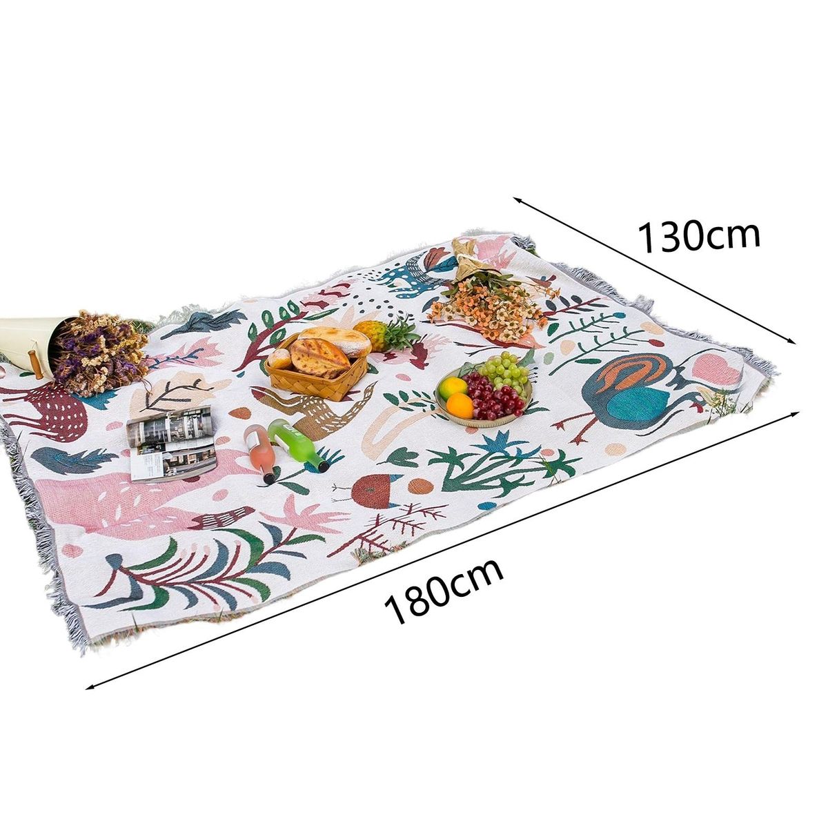 Picnic Mat Ethnic Style Pattern Portable Outdoor Picnic Mat A