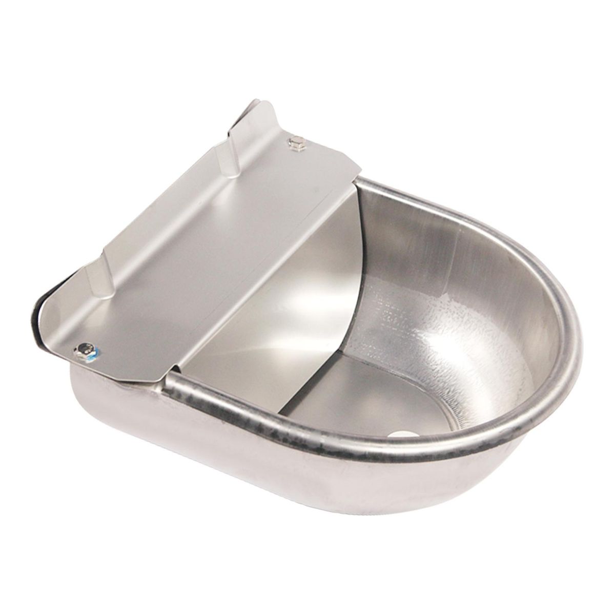 Automatic Waterer Bowl Stainless Steel Drinking Water Bowl Dispenser with Float Valve Drainage Hole for Horse Cattle Goat Sheep Pig Cow Dog