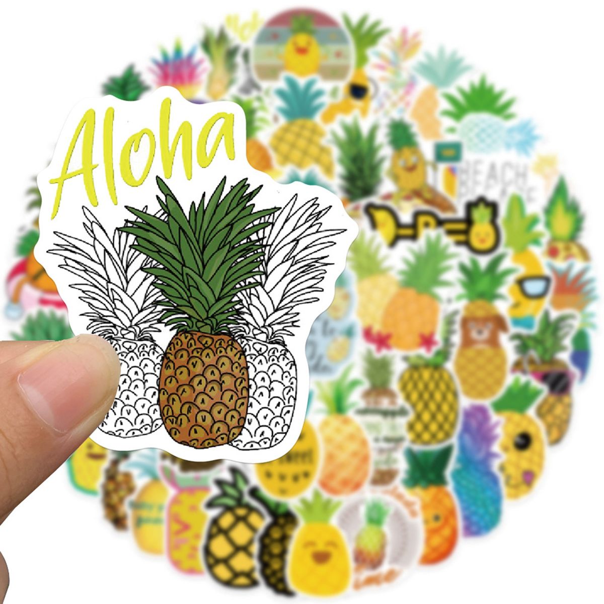 50PcsSet Laptop Stickers Cartoon Food Graffiti Decal G
