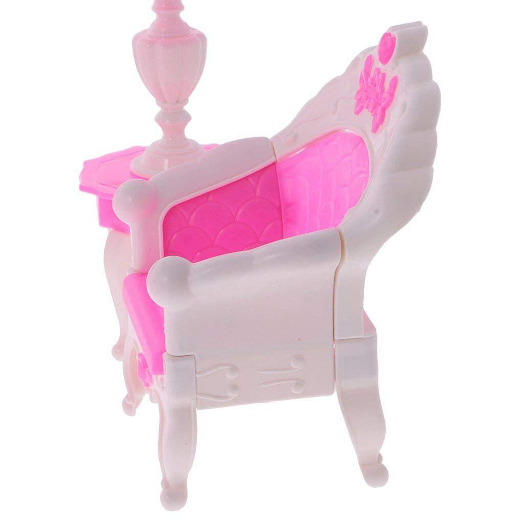 Assorted Doll Accessories Bedroom furniture Cookware Dinnerware Dollhouse Supply Decor for Barbie Dolls -  A 6 pcs