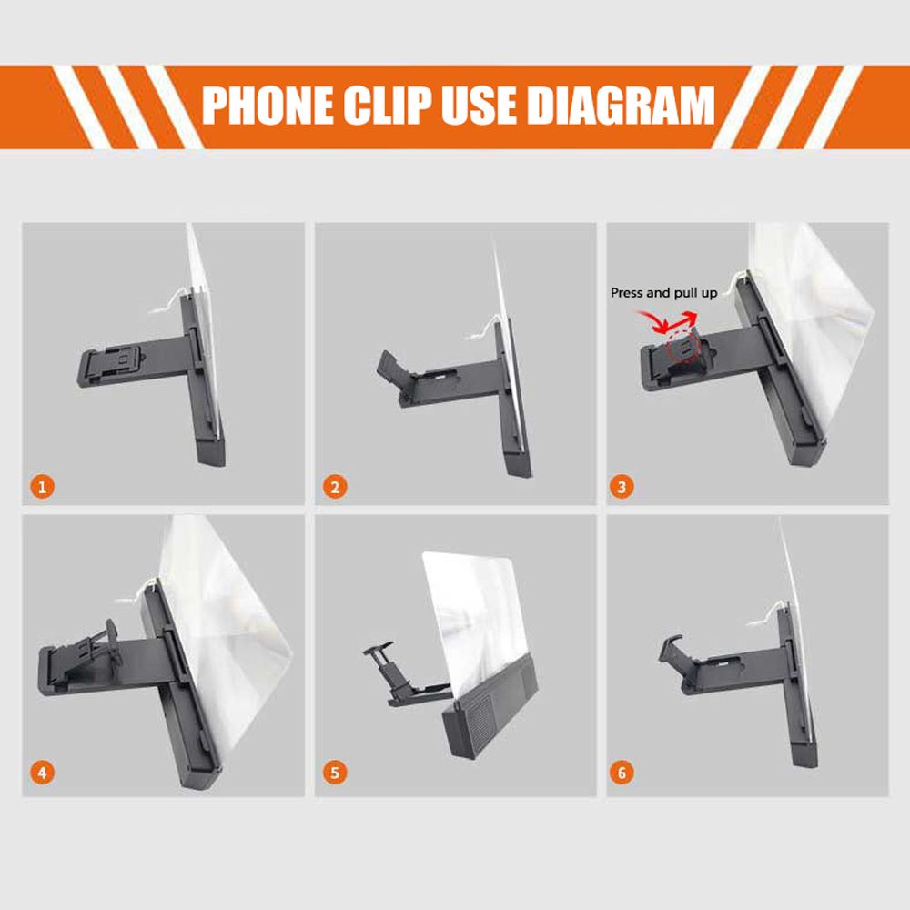 12inch Mobile Phone Screen Amplifiers 3D Video Large-screen