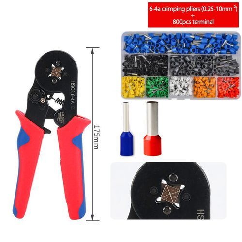 Self-adjustable Ratchat Wire Crimping Tool Set Hardness