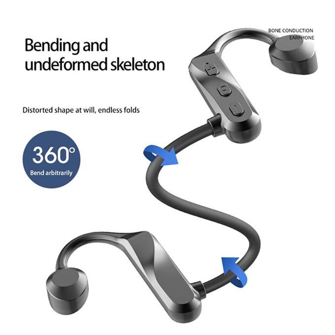 K69 Green Bluetooth Living Waterproof Headphones Bone Conduction Headphones for Android and IOS