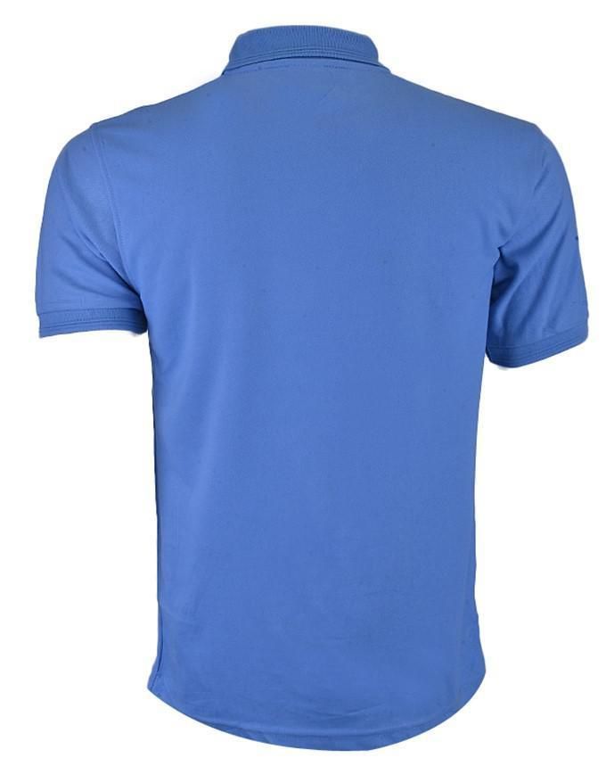 Short Sleeve Plain T-shirt Polo - Blue