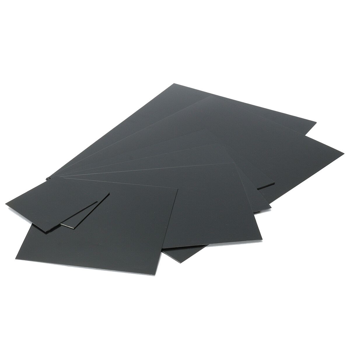 1 Pcs 200x300x1mm ABS Styrene Plastic Sheet Plate Black Smooth