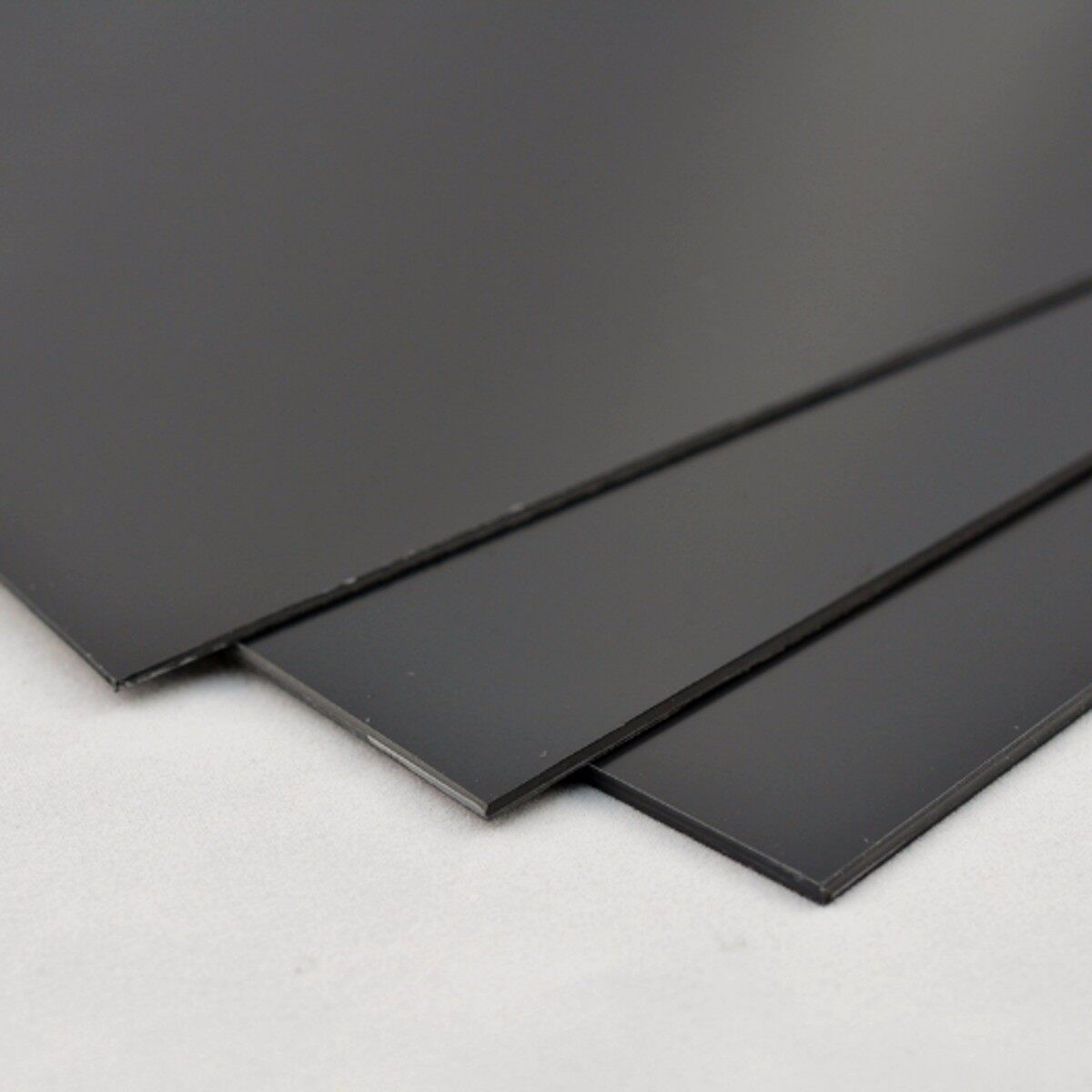 1 Pcs 200x300x1mm ABS Styrene Plastic Sheet Plate Black Smooth