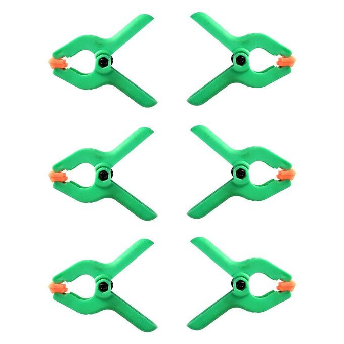 6 PCS Nylon Spring Clamps Set For Photography Backdrop Support Green