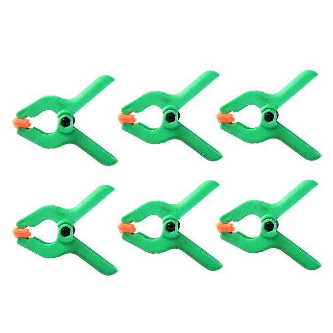 6 PCS Nylon Spring Clamps Set For Photography Backdrop Support Green