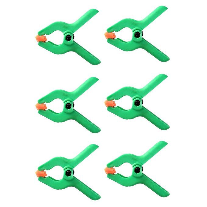 6 PCS Nylon Spring Clamps Set For Photography Backdrop Support Green